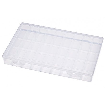 Diverse Svartiment Boks Plast Transparent 37,5x23x4,5cm 36 rom