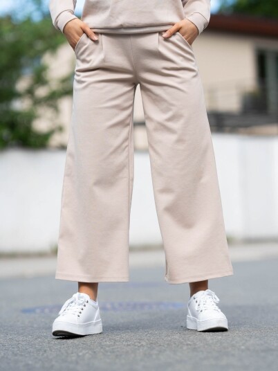 Ichi Kate Wide Pant Beige XS Ichi Kate Wide Pant Beige XS