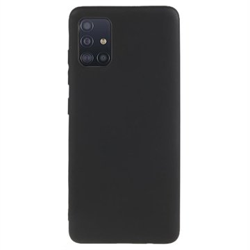 Mot Fingeravtrykk Matte Samsung Galaxy A51 TPU-deksel Svart