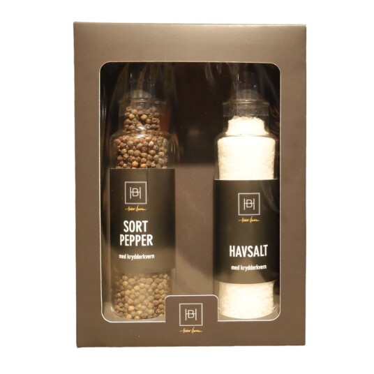 Halvor Bakke Havsalt og Sort Pepper Gaveeske Sort Halvor Bakke Havsalt og Sort Pepper Gaveeske Sort