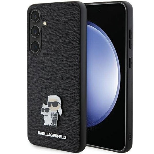 Karl Lagerfeld Mobildeksel S24 Plus Saffiano Svart