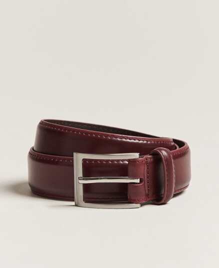 Loake Shoemakers Philip Leather Belt Burgundy