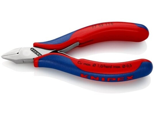 Knipex 77 52 115 Elektronikk-Sidekutter 115 mm med Flerkomponent-Grep