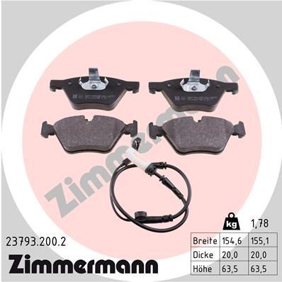 Bremseklosser ZIMMERMANN 23793.200.2