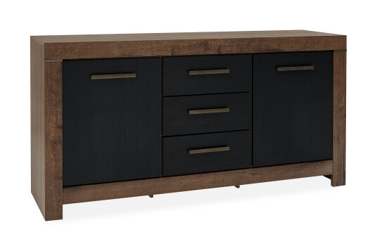 Kommode Medard 160x85 cm Tre|natur|Svart