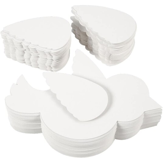 Pappfigur Creativ Company Fugler Hvit L25 cm 400 g 100 Sett/1 Pk