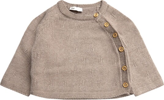 Mango Buttoned Knit Sweater   MEDIUM BROWN   68