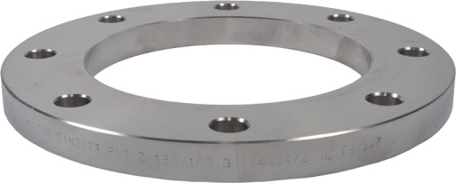 154,0 mm flat flens, AISI 316L, DIN 2676, EN1092-1, PN10