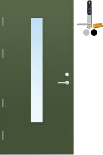 Ytterdør Bygg1 Fjell 15 Klarglass med Yale Entrus