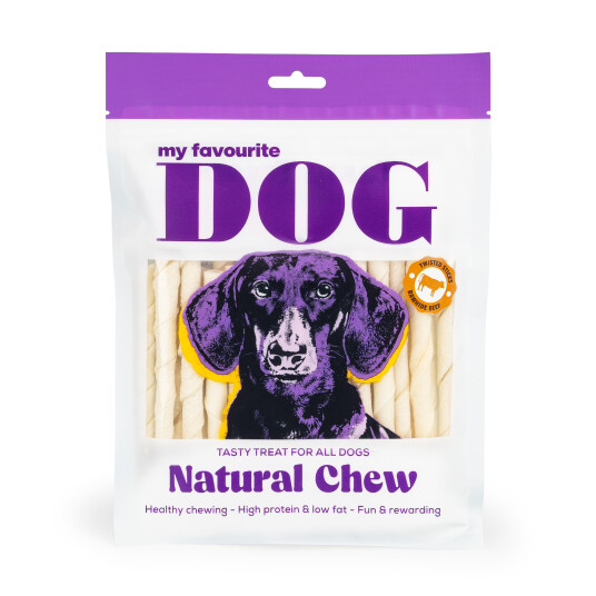 My Favourite Dog Twisted Rawhide Sticks 12,5 cm 240 g 30-pk - Hundesnacks