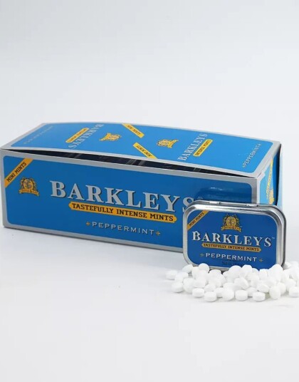 12 stk Barkleys Sugarfree Peppermint Tasteful Intense Mints   Hel Eske