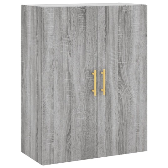 vidaXL Highboard grå sonoma 69,5x34x180 cm konstruert tre 8720845409784