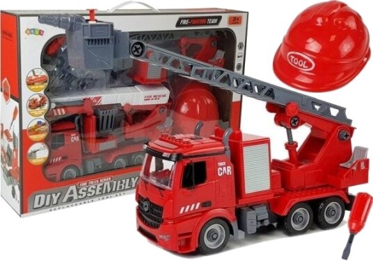 Leantoys Diy Brannbil 2 I 1 Byggesett