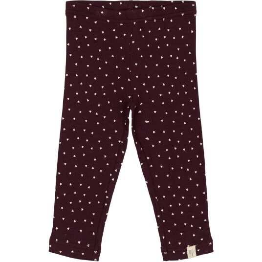 Petit Piao Dark Grape/White Legging Modal Heart 68