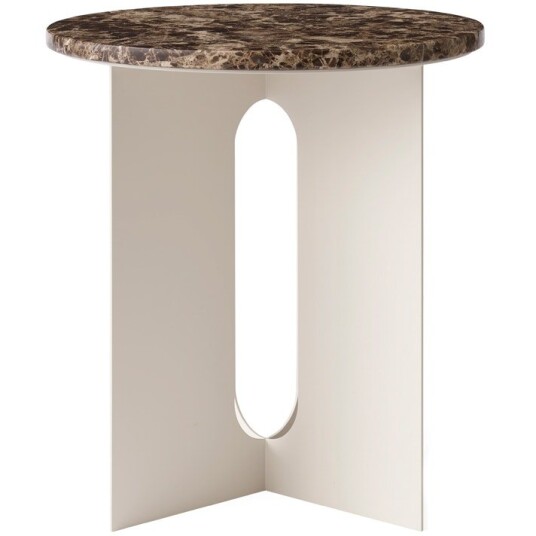 Audo Copenhagen Androgyne Sidebord Ivory / Emperador Marmor