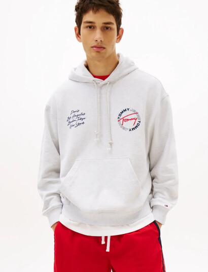 Tommy Jeans Tjm Rlx Dna Play Hoodie   White   S