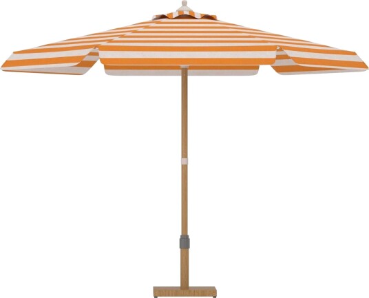 Cerox parasoll 270 cm utendørs Fersken og hvit stripete Cerox parasoll 270 cm utendørs Fersken og hvit stripete