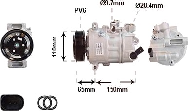 AC-kompressor VAN WEZEL 5801K703