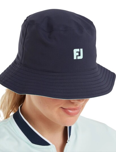 FootJoy Wn Reversible Bucket Hat Blue ONE SIZE FootJoy Wn Reversible Bucket Hat Blue ONE SIZE