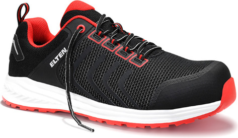 Shoes Elten Livas Black Red Low Esd S1p, Black 45
