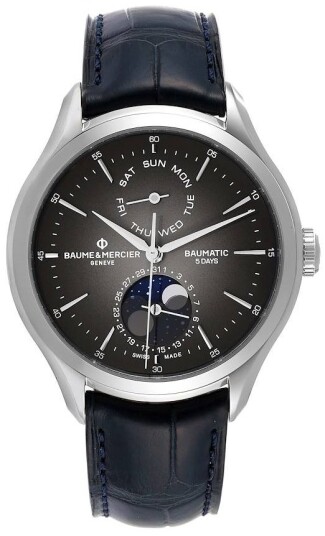 Baume & Mercier Herreklokke M0A10548 Clifton Grå/Lær Ø42 mm