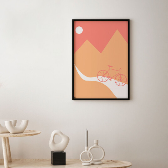 Mountainbike Pale av Justesen Plakater Mountainbike Pale av Justesen Plakater