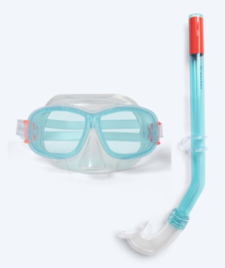Watery Combo snorkelsett til barn (4-10) - Wyre - Hvit/blå - Snorkelsett barn