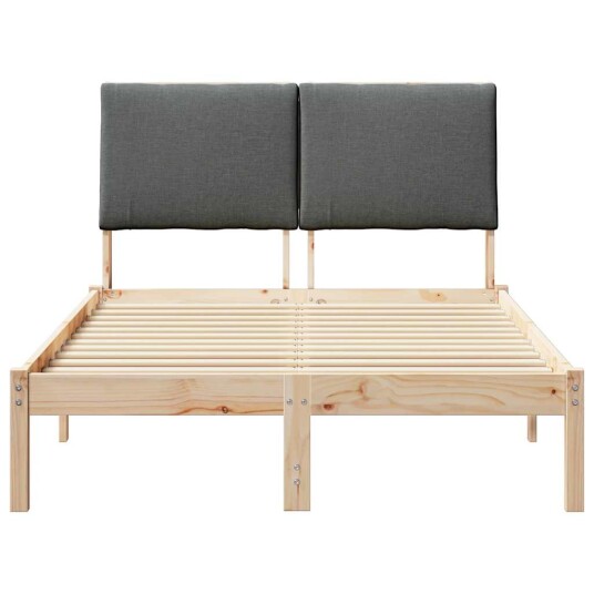 Sengestamme brun og mørkegrå 120 x 200 cm Heltre furu
