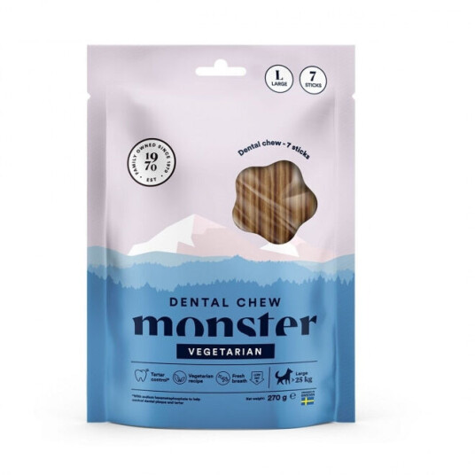 Monster Pet Food Monster Dog Dental Chew Vegetarian Large (7-Pack)