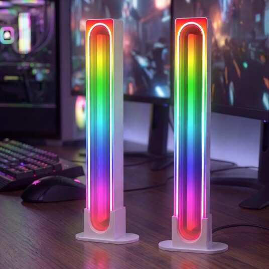 2 stk. RGBIC infinite ambient light bar hvit 24cm Bluetooth 5W