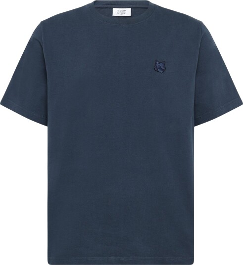Maison Kitsune Bold Fox Head Patch Comfort Tee Shirt Navy M