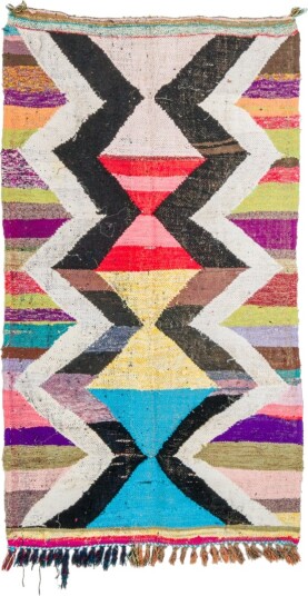 Marokkansk Boucherouite teppe 125 x 225 cm Størrelse: 125 x 225 cm