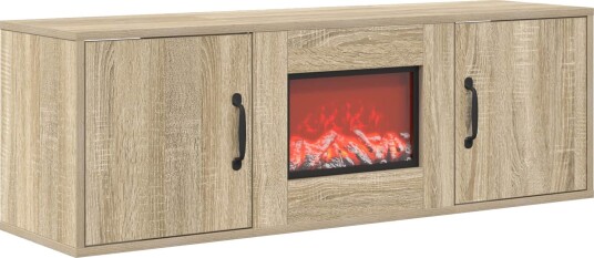 vidaXL Elektrisk peis Sonoma 110 x 30 x 36,5 cm Konstruert tre