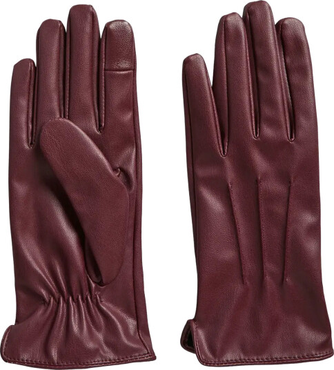 Pieces Pccellie Smart Gloves Noos Wb - Burgundy - L