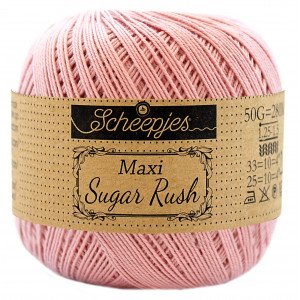 Scheepjes Maxi Sugar Rush Garn Unicolor 408 Gammelrosa