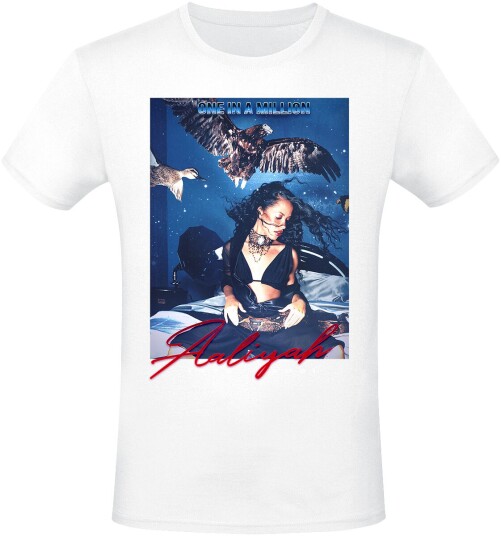 Aaliyah T-skjorte One In A Million S til 3XL Herrer hvit