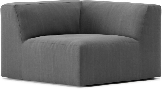 No Ga - Brick Corner Module Shadow Dark Grey 04 Sofaer Grå Ned/metall/tre/tekstilmateriale