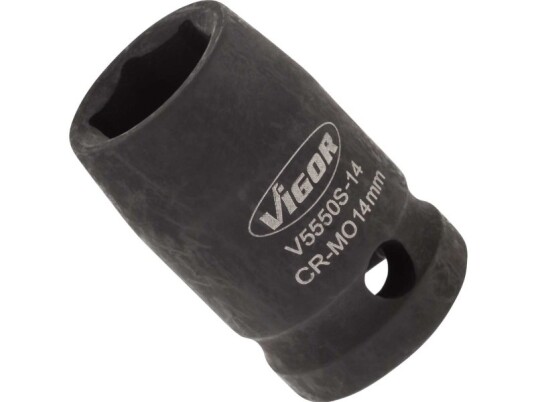 Vigor 1/2" Metrisk Stikkontakt 14 mm Kraftpipe - Matt Finish