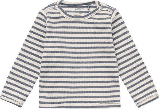 Noppies Tee Ls Stripe - STORMY WEATHER - 44