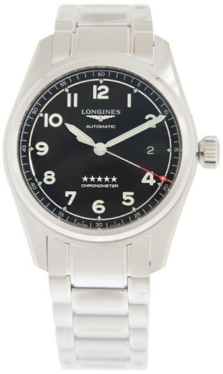 Longines Herreklokke L3.810.4.53.6 Spirit Sort/Stål Ø40 mm Longines Herreklokke L3.810.4.53.6 Spirit Sort/Stål Ø40 mm