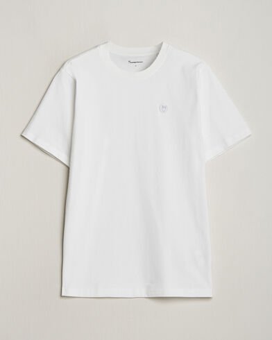 KnowledgeCotton Apparel Loke Badge T-Shirt Bright White KnowledgeCotton Apparel Loke Badge T-Shirt Bright White