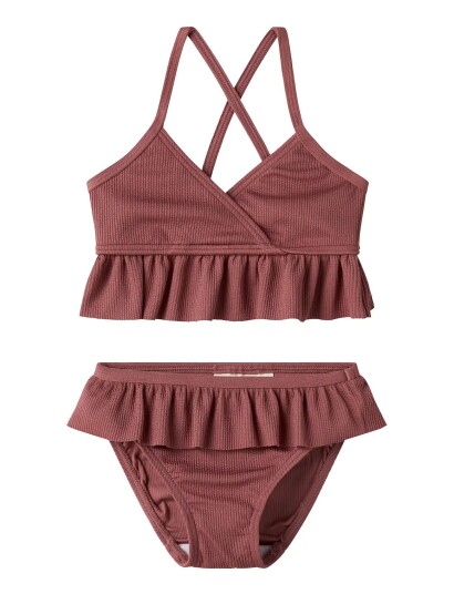 Lil"Atelier Nmffola Fia Swim Set Lil Burgundy 92