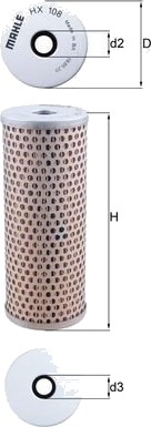Hydraulikkfilter, styring MAHLE ORIGINAL HX 108
