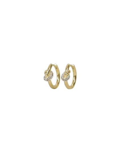 SNÖ of Sweden Everly Small Knot Crystal Ring Ear 15Mm G/Clear Onesize Gold ONE SIZE