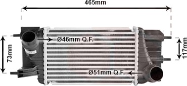 Intercooler VAN WEZEL 13014715