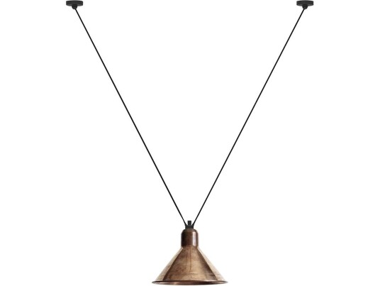 DCW - 323 XL Pendel Konisk Rå Kobber Lampe Gras