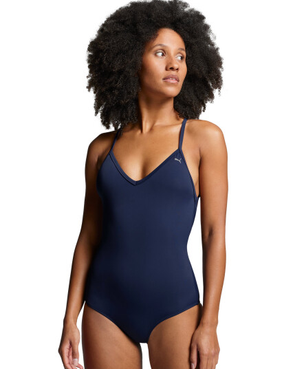 Puma Swim Puma Swim Women Vneck Padded Swimsuit 1P - Navy - S Puma Swim Puma Swim Women Vneck Padded Swimsuit 1P - Navy - S