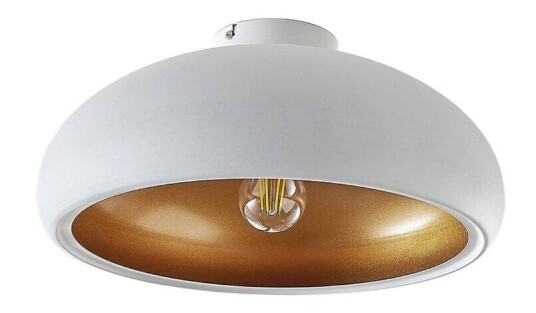 Lindby Metalltaklampe Gerwina, hvit og gull