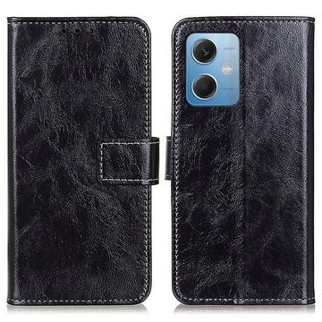 Xiaomi Redmi Note 12/Poco X5 Lommebok-deksel med Magnetisk Lukning Svart