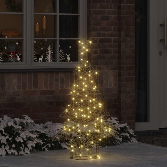 Juletre med 120 LED Varmhvit 120 cm Rotting Juletre med 120 LED Varmhvit 120 cm Rotting